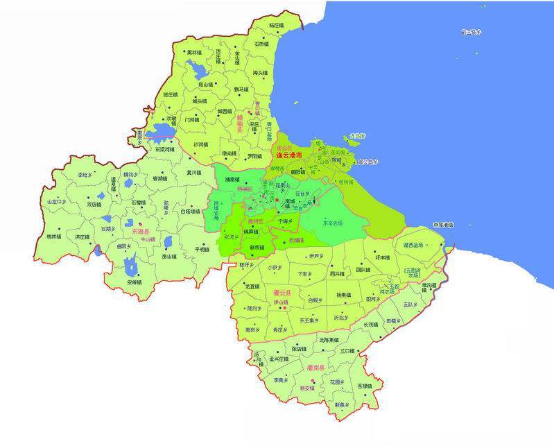 江蘇省連云港市，因連島與云臺(tái)山得名，中國(guó)優(yōu)秀旅游城市
